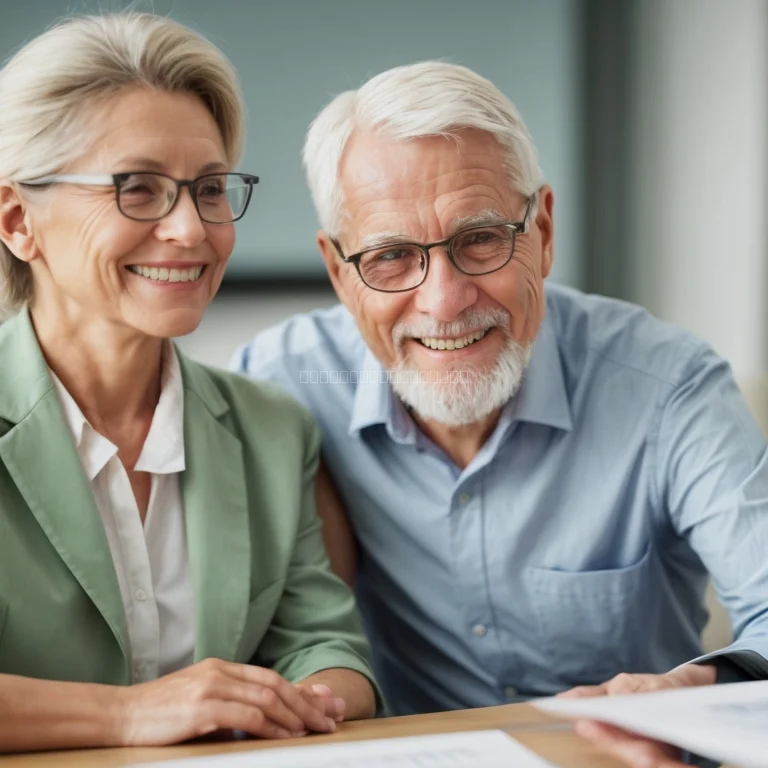 Senior legal expert consulting with elderly clients